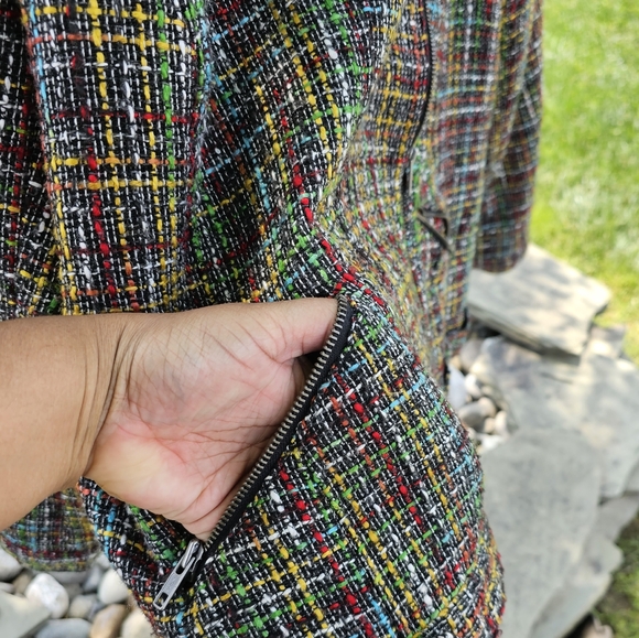 Coldwater Creek Vibrant Tweed Jacket Cardigan - Picture 5 of 6